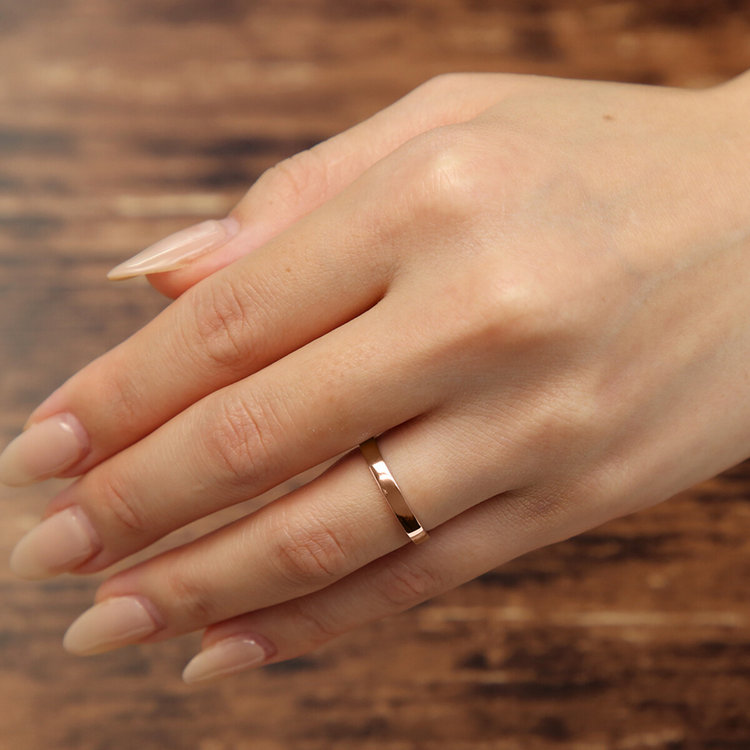 BLOOM ブライダル 【受注生産】K18 ピンクゴールド マリッジリング ピンクゴールド