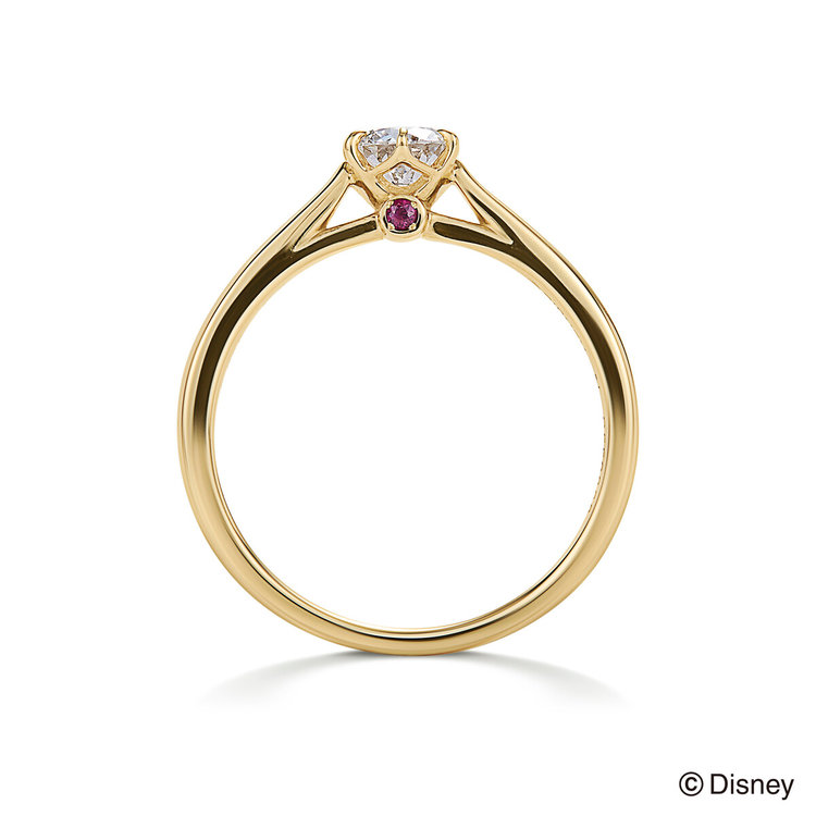 DISNEY PRINCESS 【受注生産】【Disney Princess】K18 イエローゴールド ダイヤモンド エンゲージリング（0.20ct）<鑑定書付> イエローゴールド