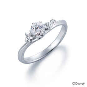 【受注生産】【Disney Princess】プラチナ ダイヤモンド エンゲージリング（0.20ct）<鑑定書付>