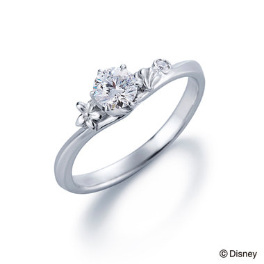 【受注生産】【Disney Princess】プラチナ ダイヤモンド エンゲージリング（0.20ct）<鑑定書付>