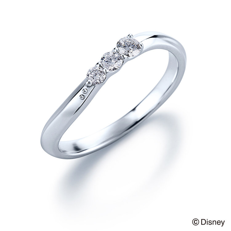 DISNEY PRINCESS 【受注生産】【Disney Princess】プラチナ ダイヤモンド マリッジリング（0.14ct） プラチナム