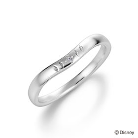 【受注生産】【Disney Princess】プラチナ ダイヤモンド マリッジリング（0.006ct）