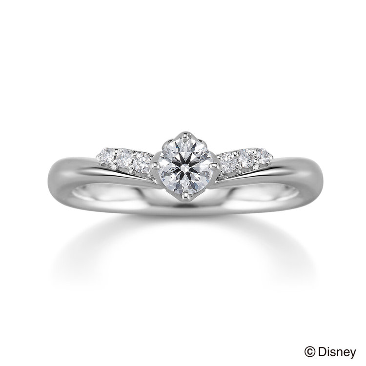 DISNEY PRINCESS 【受注生産】【Disney Princess】プラチナ ダイヤモンド エンゲージリング（0.20ct）<鑑定書付> プラチナム