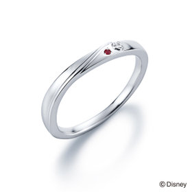 【受注生産】【Disney Princess】7月誕生石 プラチナ ルビー マリッジリング