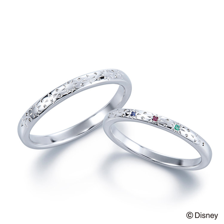 DISNEY PRINCESS 【受注生産】【Disney Princess】プラチナ ルビー マリッジリング プラチナム