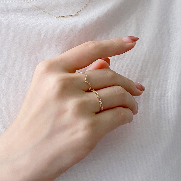 ESTELLE エステール K18 イエローゴールド ダイヤモンド リング（指輪） ゴールド