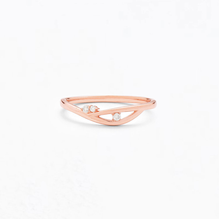 ESTELLE エステール K10 ピンクゴールド ダイヤモンド リング（指輪） ピンクゴールド