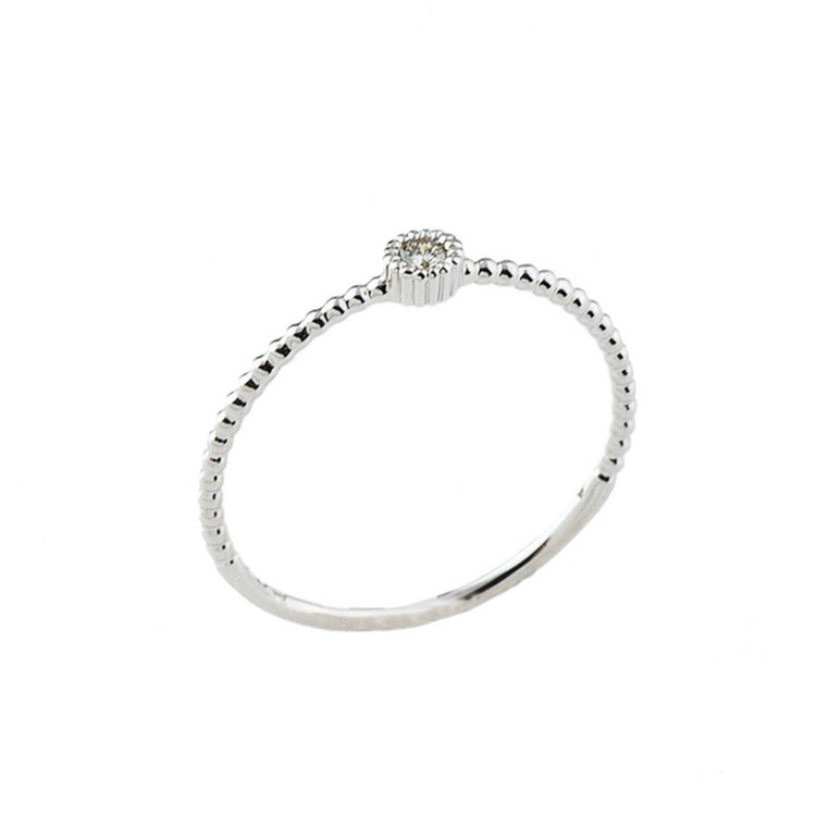 ESTELLE エステール K10 ホワイトゴールド ダイヤモンド リング（指輪）※ピンキーサイズあり ホワイトゴールド