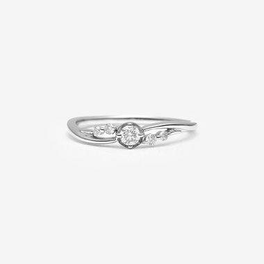 K18 ホワイトゴールド ダイヤモンド リング（指輪）（0142-9717 