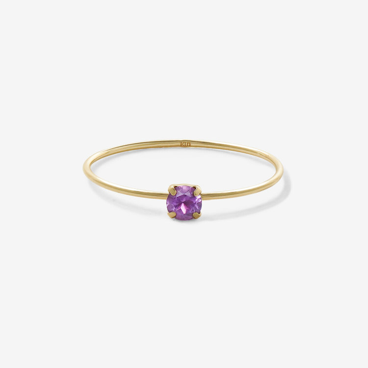 ジュエリーESTELLE K10YG アメジストリング サイズ:15.5 WEB限定】2月誕生石 K10 イエローゴールド アメジスト リング（指輪