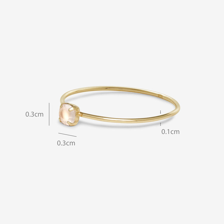 ESTELLE エステール 【WEB限定】6月誕生石 K10 イエローゴールド ムーンストーン リング（指輪） イエローゴールド