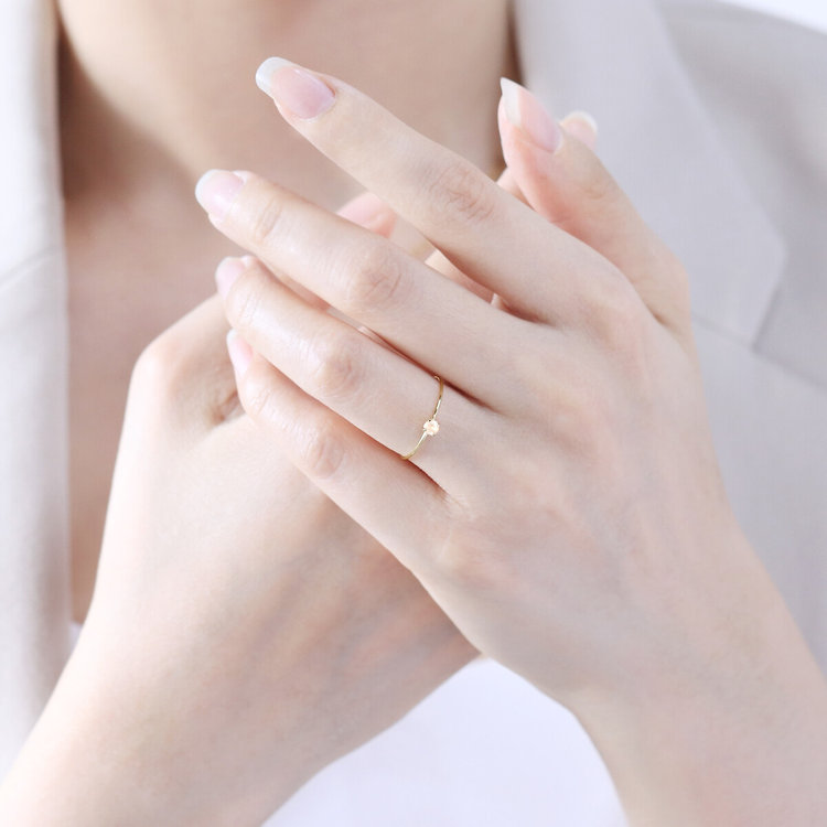 ESTELLE エステール 【WEB限定】6月誕生石 K10 イエローゴールド ムーンストーン リング（指輪） イエローゴールド