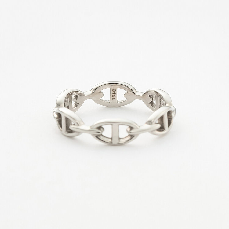 ESTELLE エステール 【WEB限定】ステンレス ペアリング（メンズ）（サージカルステンレス 316L） シルバー