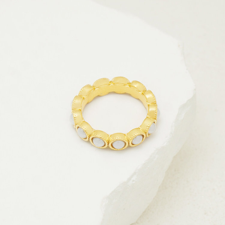 ESTELLE エステール ステンレス パール リング（指輪） イエロー