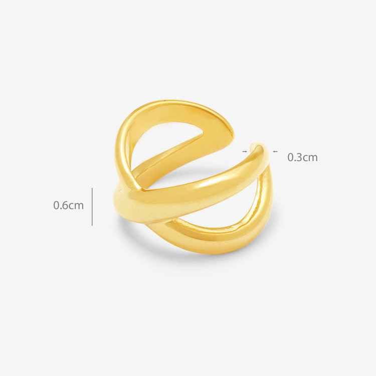 ESTELLE エステール ステンレス クロス リング（指輪） イエロー