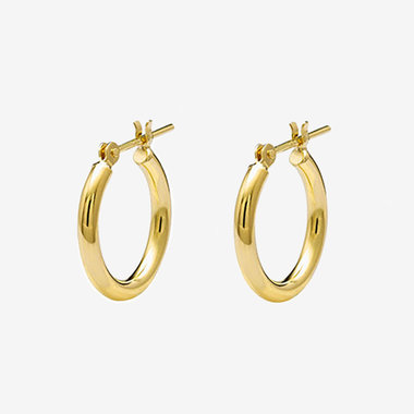 【Ear Jewelry】K18 イエローゴールド フープ ピアス