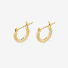 【Ear Jewelry】K18 イエローゴールド フープ ピアス（10mm）