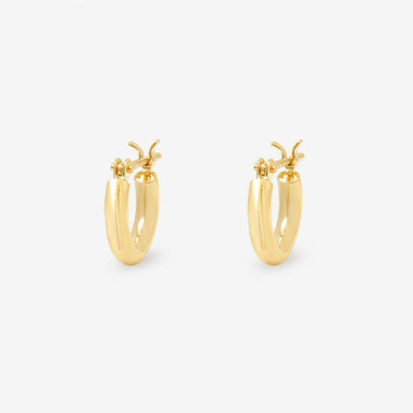 【Ear Jewelry】K18 イエローゴールド フープ ピアス（10mm）