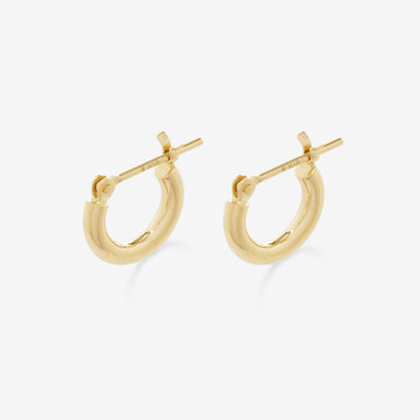 【Ear Jewelry】K18 イエローゴールド フープ ピアス（10mm）
