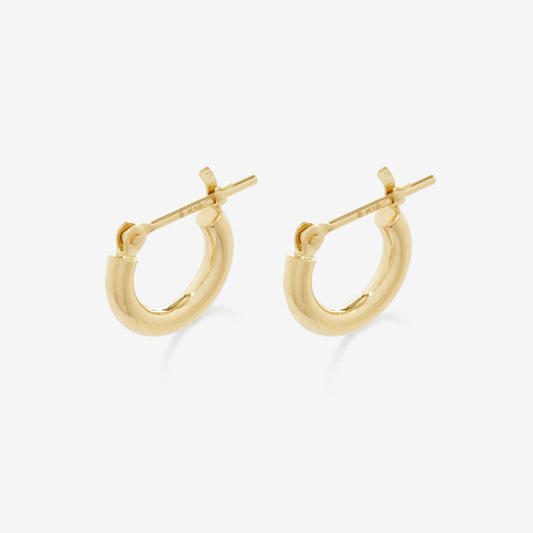 Ear Jewelry】K18 イエローゴールド フープ ピアス（10mm）（0201-5994