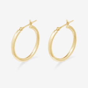 【Ear Jewelry】K18 イエローゴールド フープ ピアス（20mm）