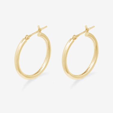 【Ear Jewelry】K18 イエローゴールド フープ ピアス（20mm）