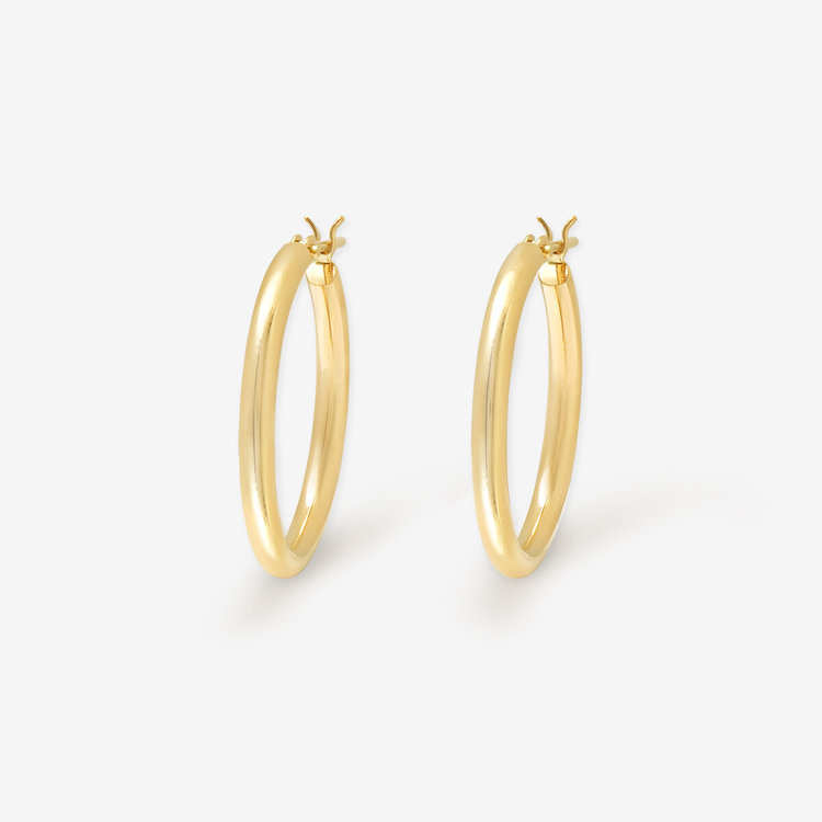 Ear Jewelry】K18 イエローゴールド フープ ピアス（20mm）（0202-0179