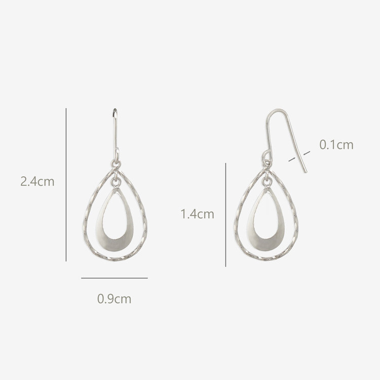 ESTELLE エステール K10 ホワイトゴールド しずく フック ピアス ホワイトゴールド