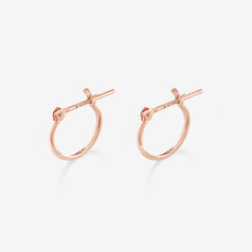【Ear Jewelry】K18 ピンクゴールド フープ ピアス（10mm）
