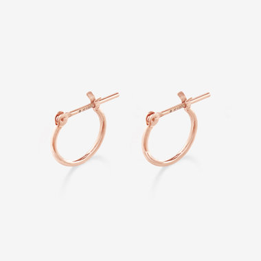 【Ear Jewelry】K18 ピンクゴールド フープ ピアス（10mm）