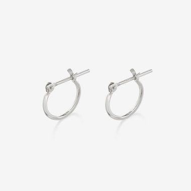 【Ear Jewelry】K18 ホワイトゴールド フープ ピアス（10mm）