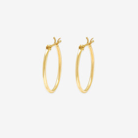 【Ear Jewelry】K18 イエローゴールド ピアス（15mm）