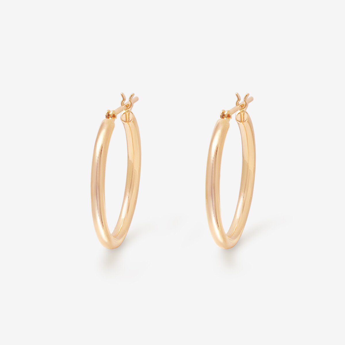 Ear Jewelry】K18 ホワイトゴールド フープ ピアス（10mm）（0202-1784