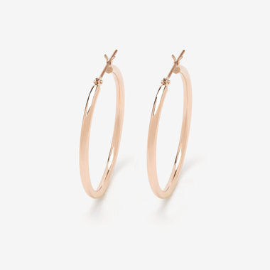 K18 ピンクゴールド フープ ピアス