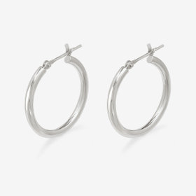 【ドラマ着用】K18 ホワイトゴールド フープ ピアス（20mm）