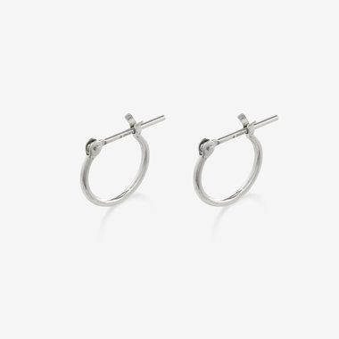 【Ear Jewelry】プラチナ フープ ピアス（10mm）