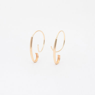 【WEB限定】K10 イエローゴールド フック ピアス