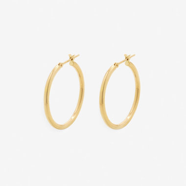 【Ear Jewelry】K10 イエローゴールド フープ ピアス