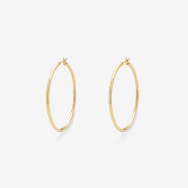 【Ear Jewelry】K10 イエローゴールド フープ ピアス