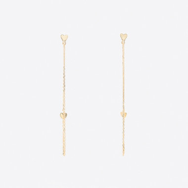 【WEB限定】K10 イエローゴールド ハート ピアス