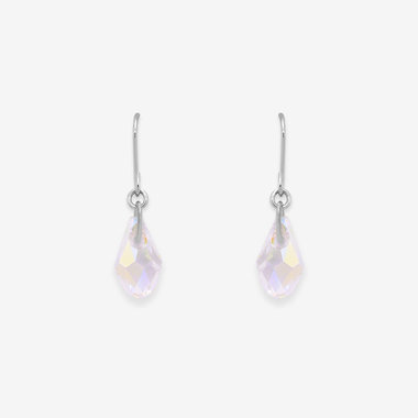 WEB限定】K10 ホワイトゴールド クリスタル フック ピアス（0202