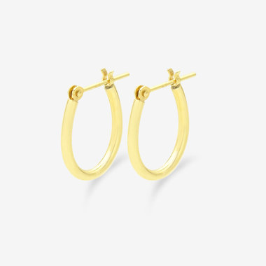 K18 イエローゴールド フープ ピアス