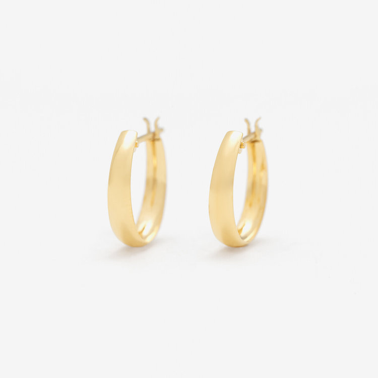 ★美品★BLOOM(エステール)k18 ゴールド フープピアス K18 イエローゴールド フープ ピアス（0202-3385-0019