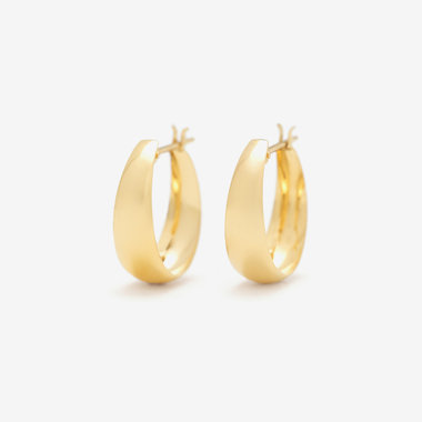 K18 イエローゴールド フープ ピアス