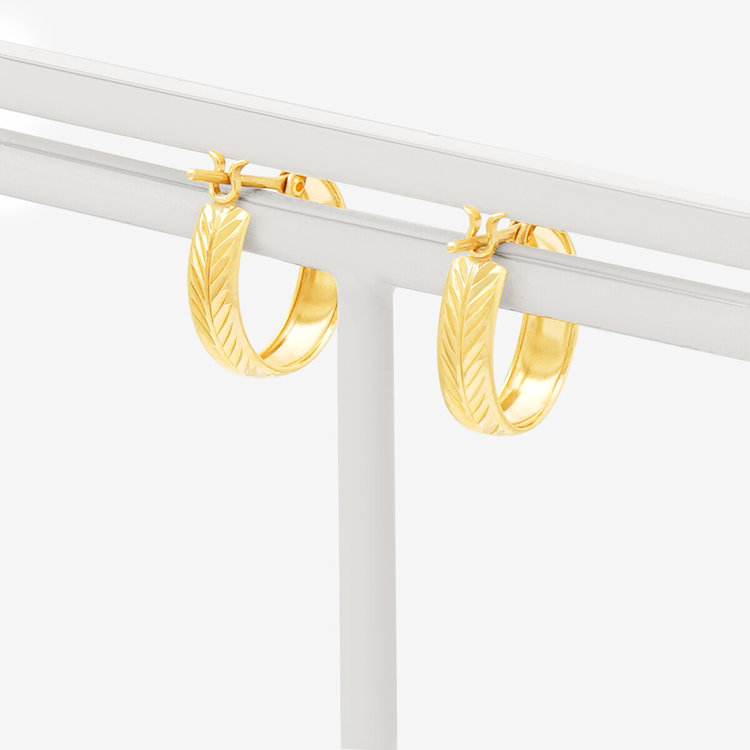 ESTELLE エステール K10 イエローゴールド フープ ピアス イエローゴールド