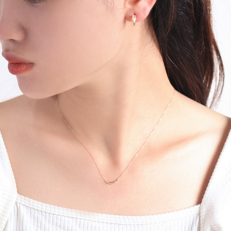 ESTELLE エステール K10 イエローゴールド フープ ピアス イエローゴールド