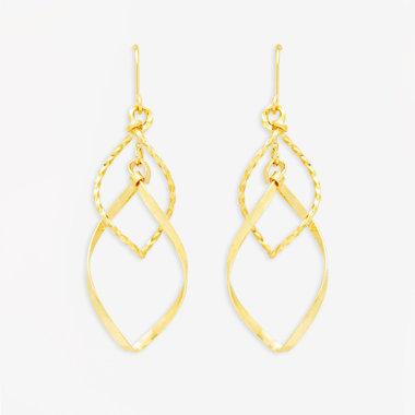 K10 イエローゴールド フック ピアス