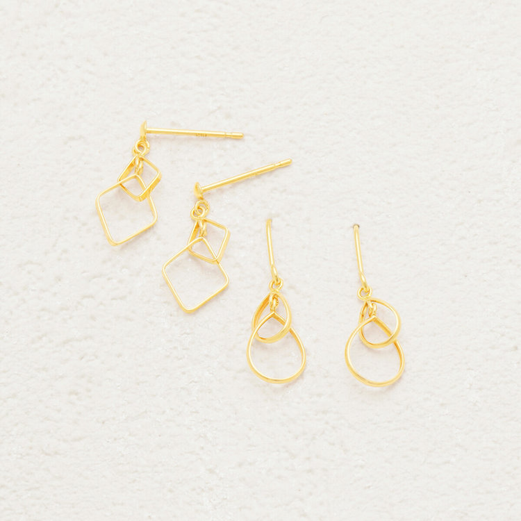 ESTELLE エステール K10 イエローゴールド しずく フック ピアス イエローゴールド