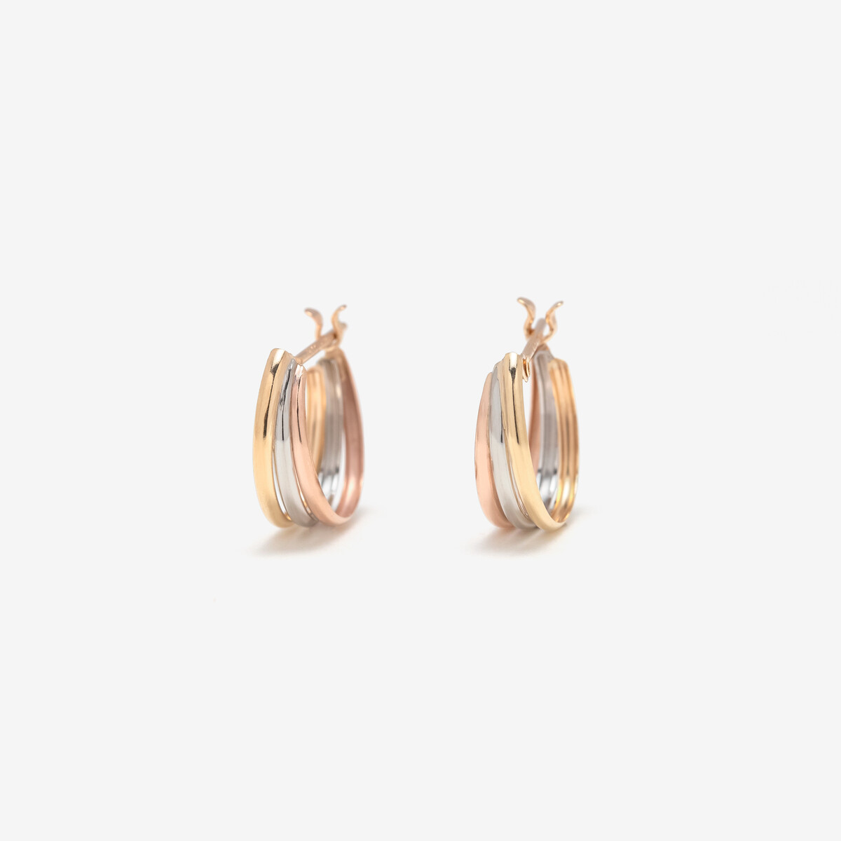 Rondelle】K10 ピンクゴールド キュービックジルコニア フック ピアス