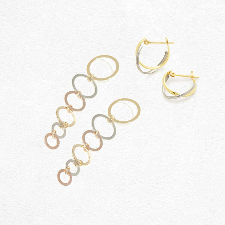 ESTELLE エステール K10 イエローゴールド/ピンクゴールド/プラチナ ピアス イエローゴールド